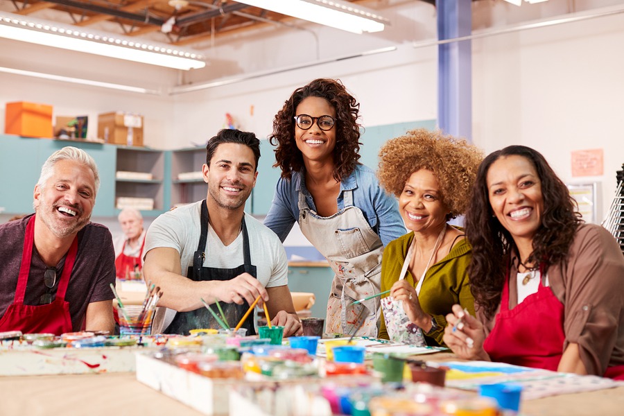 Community arts and crafts workshop