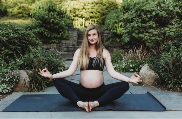 Prenatal yoga class